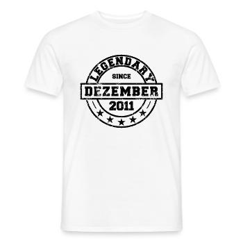 Legendary since December 2011 - Geburtstag - Männer T-Shirt - Weiß - Vorne - AI Model Male 178 dark (178cm)