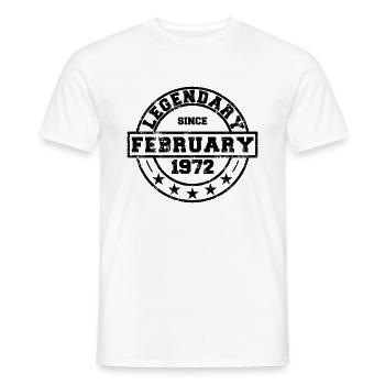 Legendary since February 1972 - Birthday - Men's T-Shirt - white - Front - AI Model Male 178 dark (178cm)