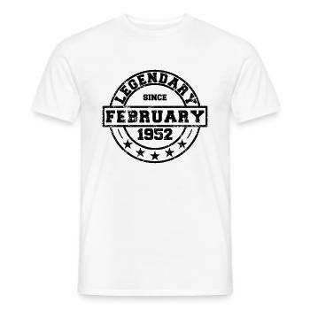 Legendary since February 1952 - Birthday - Men's T-Shirt - white - Front - AI Model Male 178 dark (178cm)