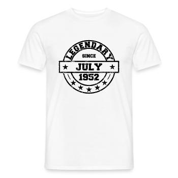 Legendary since July 1952 - Birthday - Men's T-Shirt - white - Front - AI Model Male 178 dark (178cm)