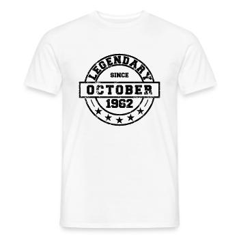 Légendaire depuis octobre 1962 - Anniversaire - T-shirt homme - blanc - Devant - AI Model Male 178 dark (178cm)