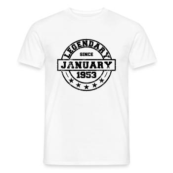 Legendary since January 1953 - Birthday - Men's T-Shirt - white - Front - AI Model Male 178 dark (178cm)