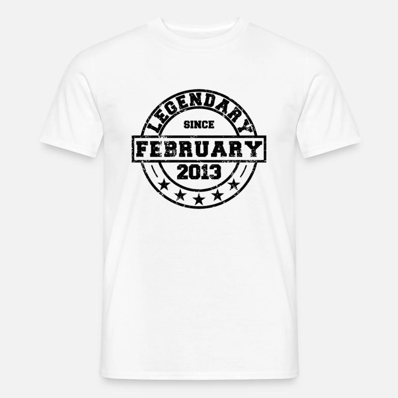 Legendary since February 2013 - Geburtstag - Männer T-Shirt - Weiß