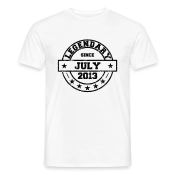 Legendary since July 2013 - Geburtstag - Männer T-Shirt - Weiß - Vorne - AI Model Male 178 dark (178cm)