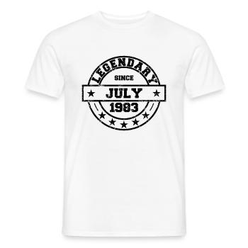 Legendary since July 1983 - Birthday - Men's T-Shirt - white - Front - AI Model Male 178 dark (178cm)