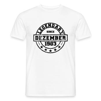 Legendary since December 1983 - Birthday - Men's T-Shirt - white - Front - AI Model Male 178 dark (178cm)