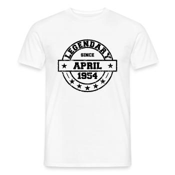 Legendary since April 1954 - Birthday - Men's T-Shirt - white - Front - AI Model Male 178 dark (178cm)