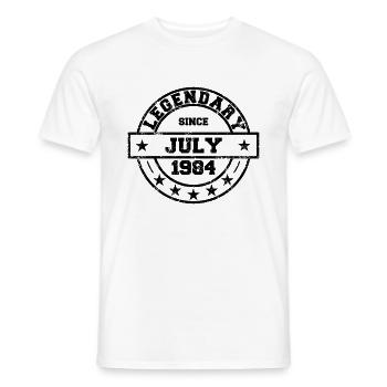 Legendary since July 1984 - Geburtstag - Männer T-Shirt - Weiß - Vorne - AI Model Male 178 dark (178cm)