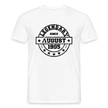 Legendary since August 1995 - Birthday - Men's T-Shirt - white - Front - AI Model Male 178 dark (178cm)
