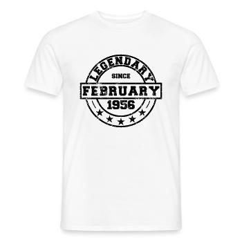 Legendary since February 1956 - Birthday - Men's T-Shirt - white - Front - AI Model Male 178 dark (178cm)