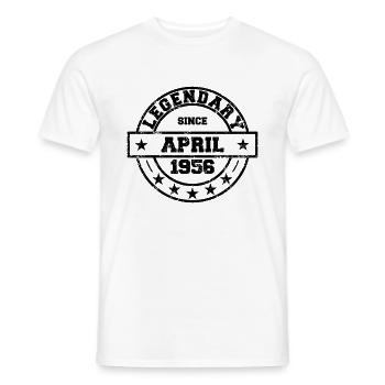 Legendary since April 1956 - Birthday - Men's T-Shirt - white - Front - AI Model Male 178 dark (178cm)