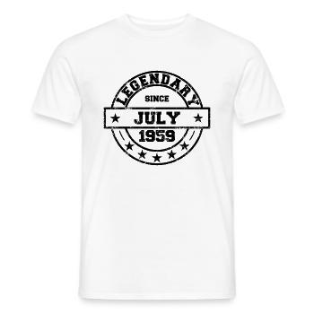 Legendary since July 1959 - Birthday - Men's T-Shirt - white - Front - AI Model Male 178 dark (178cm)