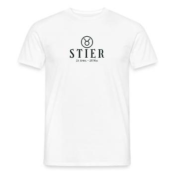Sternzeichen Stier - Tierkreiszeichen - Geburtstag - Männer T-Shirt - Weiß - Vorne - AI Model Male 178 dark (178cm)