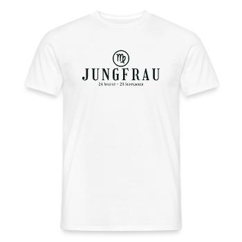 Sternzeichen Jungfrau - Tierkreiszeichen - Geburts - Männer T-Shirt - Weiß - Vorne - AI Model Male 178 dark (178cm)