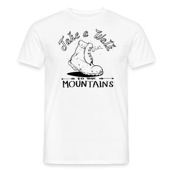 Take a Walk to the Mountains - Hiking - Men's T-Shirt - white - Front - AI Model Male 178 dark (178cm)