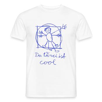 Da Vinci's cool - Men's T-Shirt - white - Front - AI Model Male 178 dark (178cm)