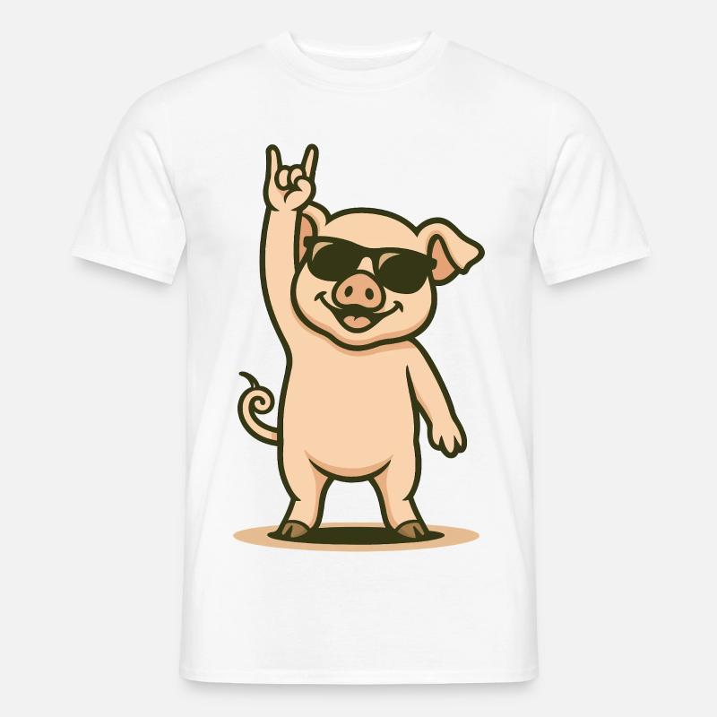 Schweinerock in Style - Mænd T-shirt - hvid