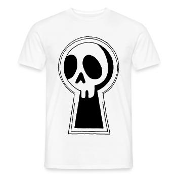 The Black Death is watching us - Men's T-Shirt - white - Front - AI Model Male 178 dark (178cm)