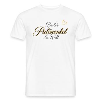 Edles Geschenk für den Patenonkel - Männer T-Shirt - Weiß - Vorne - AI Model Male 178 dark (178cm)