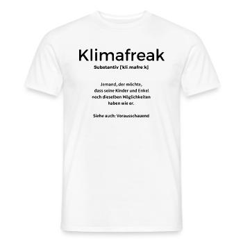 Klimafreak Vorausschauend - Männer T-Shirt - Weiß - Vorne - AI Model Male 178 dark (178cm)