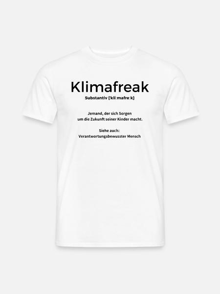 Klimafreak Verantwortungsbewusster Mensch - Männer T-Shirt - Weiß
