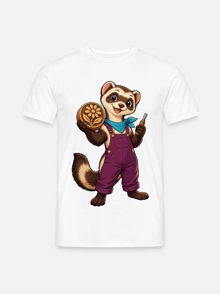 Pfotenwerkstatt Blütenholz - Männer T-Shirt - Weiß