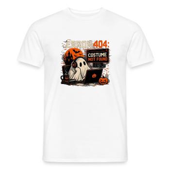 Error 404: Costume Not Found – Halloween Ghost - Männer T-Shirt - Weiß - Vorne - AI Model Male 178 dark (178cm)
