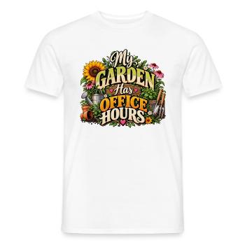 My Garden Has Office Hours - Männer T-Shirt - Weiß - Vorne - AI Model Male 178 dark (178cm)