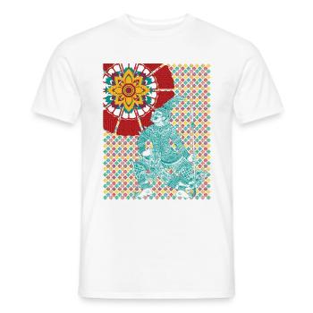 Thai-Krieger Ein Blick auf die Sonne - Männer T-Shirt - Weiß - Vorne - AI Model Male 178 dark (178cm)