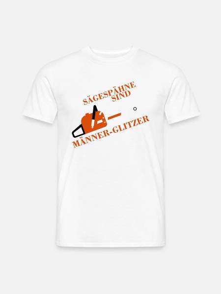 Sägespähne sind Männer Glitzer - Männer T-Shirt - Weiß