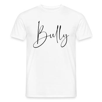 Bully lettrage noir - T-shirt homme - blanc - Devant - AI Model Male 178 dark (178cm)