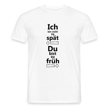 Verschlafen Spätaufsteher Langschläfer Geschenk - Männer T-Shirt - Weiß - Vorne - AI Model Male 178 dark (178cm)