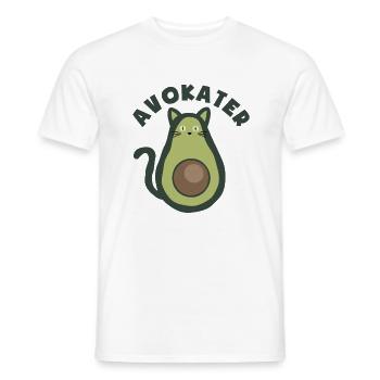 Avokater - Avocado und Katze - Wortspiel - Männer T-Shirt - Weiß - Vorne - AI Model Male 178 dark (178cm)