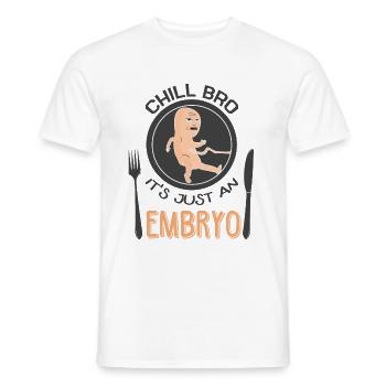 Humour noir provocateur - T-shirt homme - blanc - Devant - AI Model Male 178 dark (178cm)