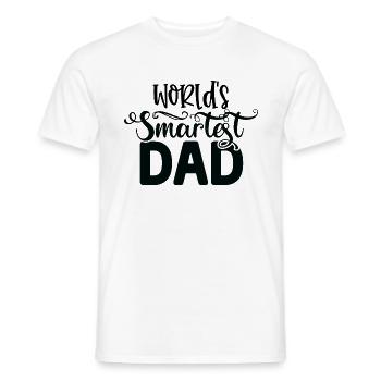 World's Smartest Dad - Men's T-Shirt - white - Front - AI Model Male 178 dark (178cm)