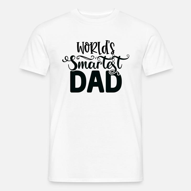 World's Smartest Dad - Männer T-Shirt - Weiß