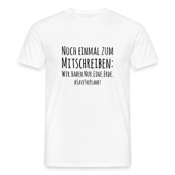 Save The Planet Nachhaltigkeit Naturschutz Umwelt - Männer T-Shirt - Weiß - Vorne - AI Model Male 178 dark (178cm)