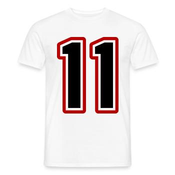 11 Zahl symbol - Männer T-Shirt - Weiß - Vorne - AI Model Male 178 dark (178cm)