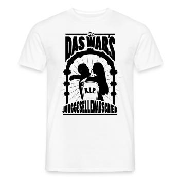 Junggesellenabschied RIP Grabstein Das Wars JGA - Männer T-Shirt - Weiß - Vorne - AI Model Male 178 dark (178cm)