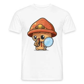 Mystère des champignons - T-shirt homme - blanc - Devant - AI Model Male 178 dark (178cm)