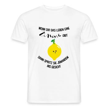 Zitrone Zitrus Sommer Früchte witzige Geschenkidee - Männer T-Shirt - Weiß - Vorne - AI Model Male 178 dark (178cm)