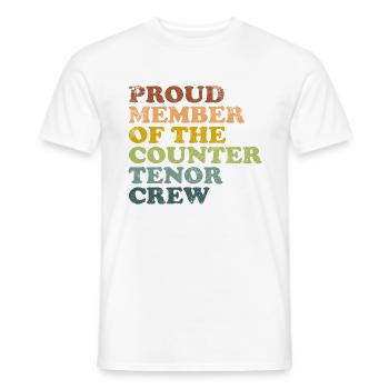 Proud Member of the Countertenor Crew - retro - Männer T-Shirt - Weiß - Vorne - AI Model Male 178 dark (178cm)