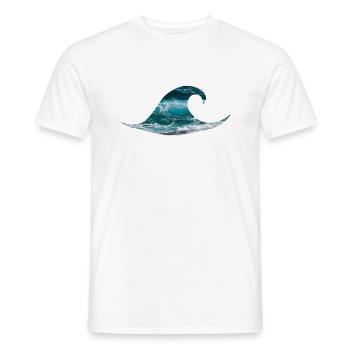Welle Ozean Meer Surfen - Männer T-Shirt - Weiß - Vorne - AI Model Male 178 dark (178cm)