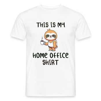 Sloth Home Office This Is My Home Office T-Shirt - Men's T-Shirt - white - Front - AI Model Male 178 dark (178cm)