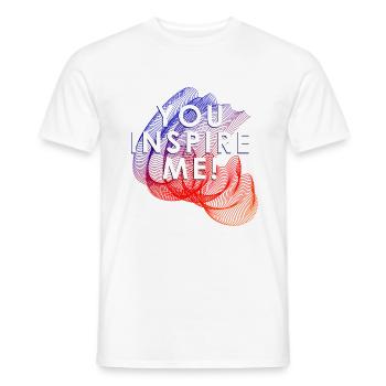 you inspire me - Men's T-Shirt - white - Front - AI Model Male 178 dark (178cm)
