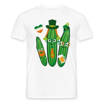 Iren,Irland,st.patricks day,gurken, Gurke - Männer T-Shirt - Weiß - Vorne - AI Model Male 178 dark (178cm)
