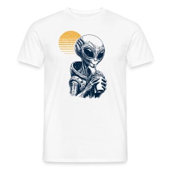 Neige fondue extraterrestre - T-shirt homme - blanc - Devant - AI Model Male 178 dark (178cm)