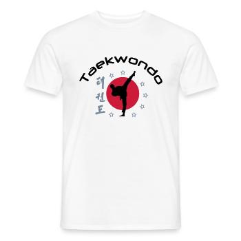 taekwondo_3 - Männer T-Shirt - Weiß - Vorne - AI Model Male 178 dark (178cm)