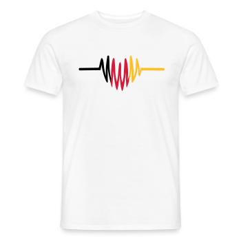 Deutschland Herz - Männer T-Shirt - Weiß - Vorne - AI Model Male 178 dark (178cm)