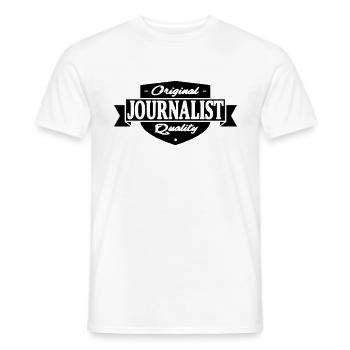journalist - Männer T-Shirt - Weiß - Vorne - AI Model Male 178 dark (178cm)